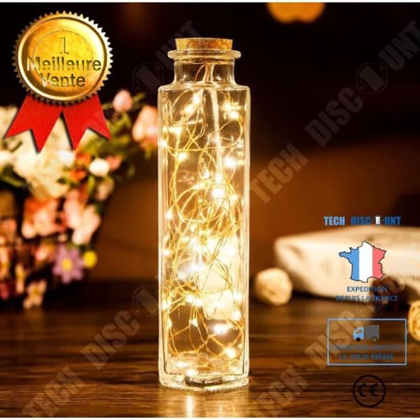 TD® LED-snöreljus deco-tråd USB-festprydnad (röd 5m)