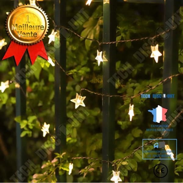 TD® Cherry LED String Lights Vattentät Lampa Pärlor Mjukt Ljus Säker användning 30LED 6,5m