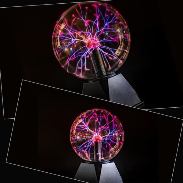 TD® Plasma Ball Light Lamp, för heminredning i sovrummet (12x21cm)