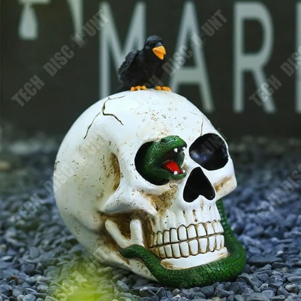 TD® Halloween-skalledekoration 13*18.5*19cm Handmålad Mångsidiga dekorativa element Lämplig för Halloween-dekoration