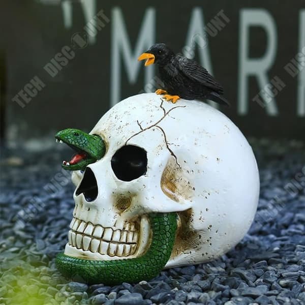TD® Halloween-skalledekoration 13*18.5*19cm Handmålad Mångsidiga dekorativa element Lämplig för Halloween-dekoration