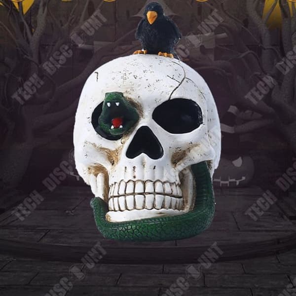 TD® Halloween-skalledekoration 13*18.5*19cm Handmålad Mångsidiga dekorativa element Lämplig för Halloween-dekoration