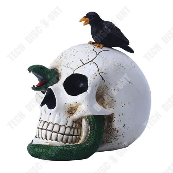 TD® Halloween-skalledekoration 13*18.5*19cm Handmålad Mångsidiga dekorativa element Lämplig för Halloween-dekoration