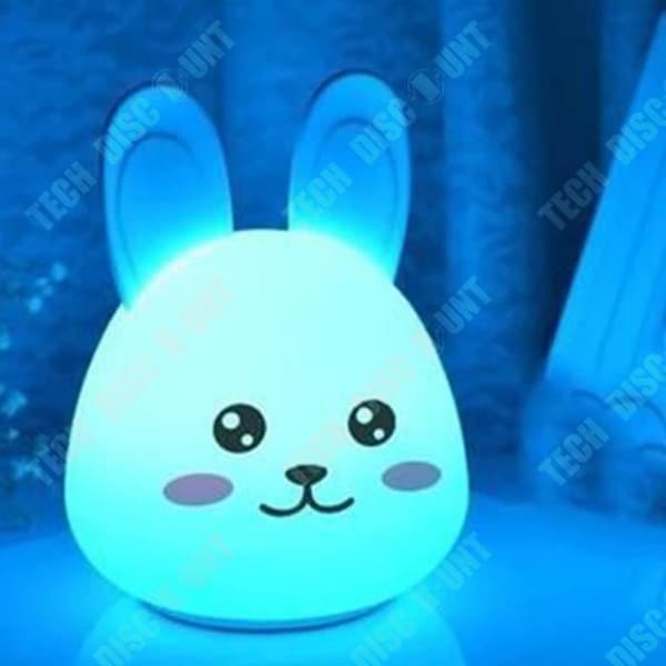 TD® Expression Rabbit Animal Gift Söt LED-nattlampa med silikon Bästa barnpresent