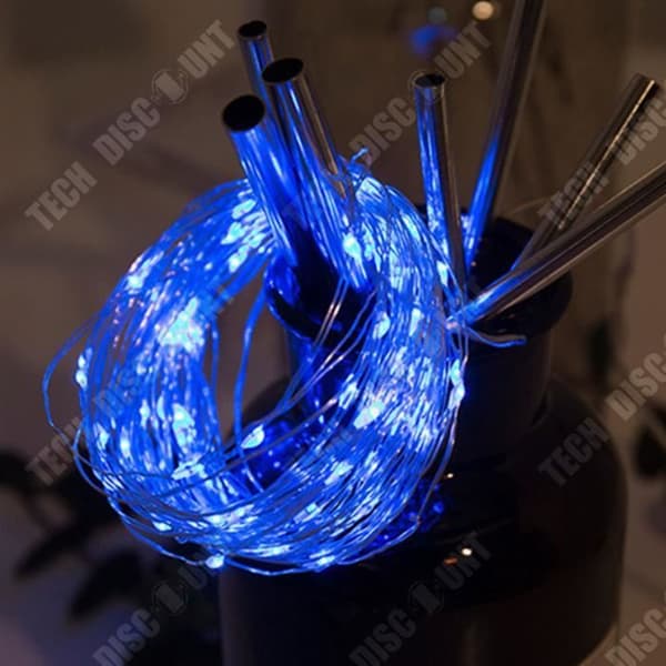 TD® USB LED Fairy Lights, 5M 50 lysdioder 8 lägen med fjärrkontroll, för trädgård, jul, bröllop, fest (Cool White).