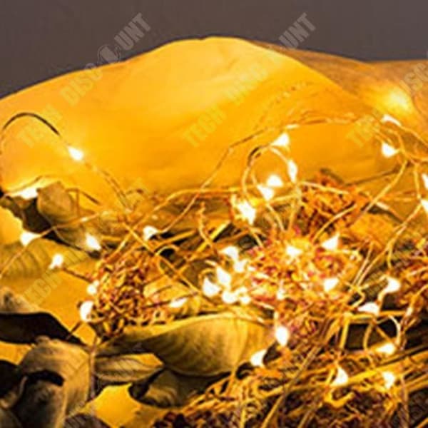 TD® USB LED Fairy Lights, 5M 50 lysdioder 8 lägen med fjärrkontroll, för trädgård, jul, bröllop, fest (Cool White).