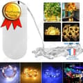 Miniatyrbild 1 av 4: TD® LED Strängljus Koppartråd Ljus CR2032 Knapp Batterilåda Koppartråd Julbelysning Dekorativa ljus