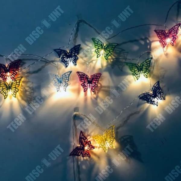 TD® Butterfly Color LED String Lights Indoor Outdoor Decoration (Batteri)