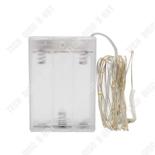 TD® LED-snöreljus deco-tråd USB-festprydnad (röd 5m)