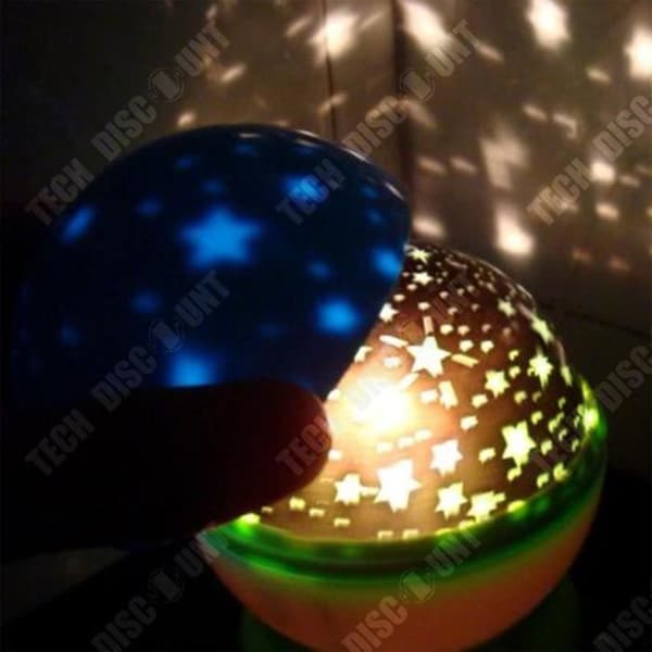 TD® Fantasy Night Light (Slumpmässig färg) Roterande Stjärnhimmel Barn Nattlampa Nattprojektor Romantisk dekoration