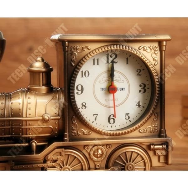 TD® Creative Clock Bil Retrostil Gammal Klassisk Modern Original Bord Timmar Tid Visar Brun Klocka