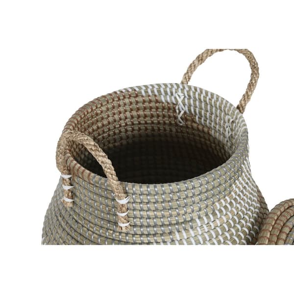Korisetti Home ESPRIT Oranssi Luonnollinen Meriruoho Trooppinen (2 Kappaletta)