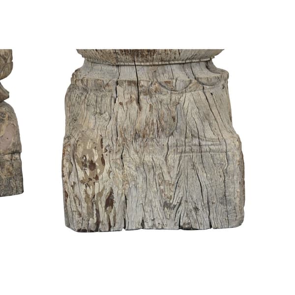 Prydnadsfigur Home ESPRIT Naturell 23 X 23 X 149 cm