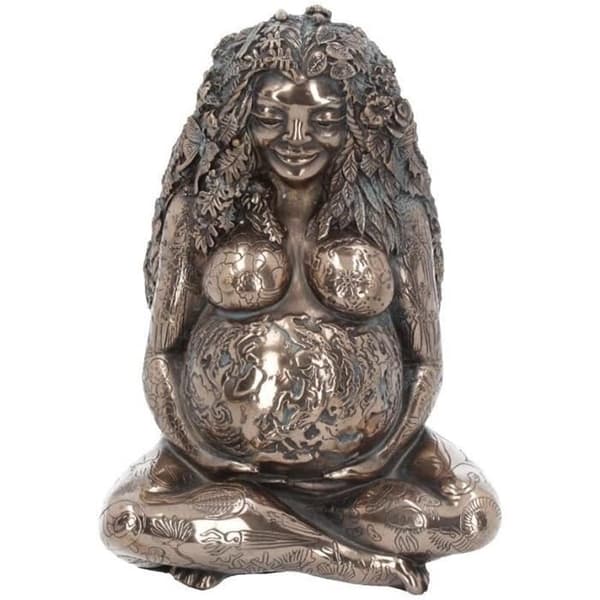 Figur av Moder Jord i brons 17,5 cm av Nemesis Now