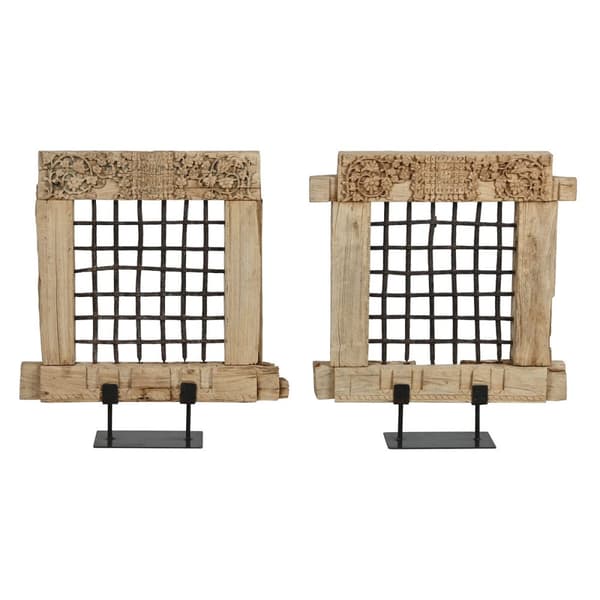 Prydnadsfigur Home ESPRIT Naturell Enskild del 65 x 18 x 75 cm