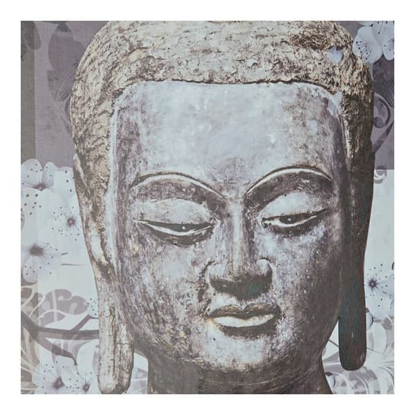 Dekorativ boks DKD Home Decor Grå Træ MDF Buddha Nedtæller (2 enheder)