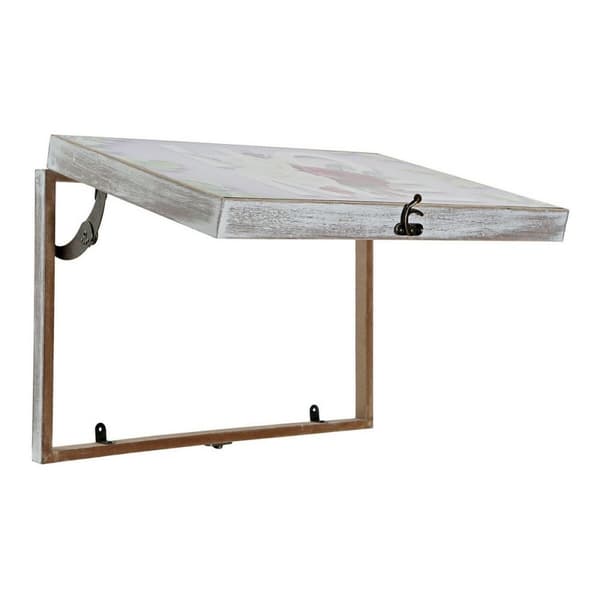 Koristerasia DKD Home Decor Pinkki Liila Puu MDF Trooppinen Tiski (2 osaa)
