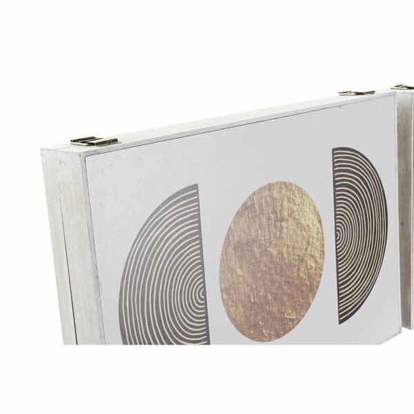 Koristerasia DKD Home Decor Musta Kullattu Puu MDF (2 osaa)