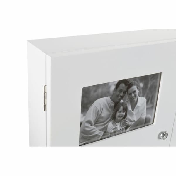 Koristerasia DKD Home Decor Valkoinen Kristalli Puu MDF Romanttinen Kuvakehykset Tiski