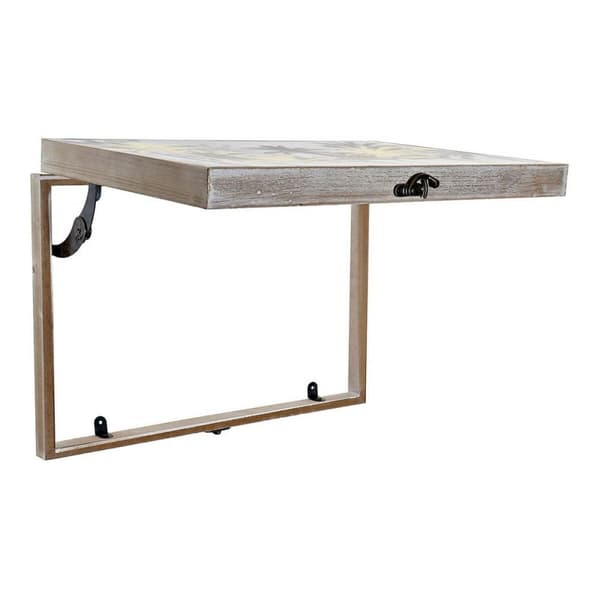 Koristerasia DKD Home Decor Musta Kullattu Puu MDF Palmut Trooppinen Tiski (2 osaa)