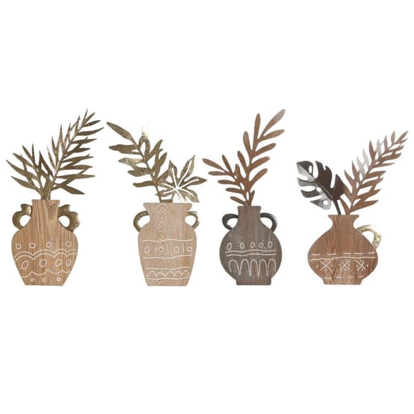 Dekorativ figur Home ESPRIT Natur Vase Boho 28,5 x 2 x 50 cm (4 enheder)