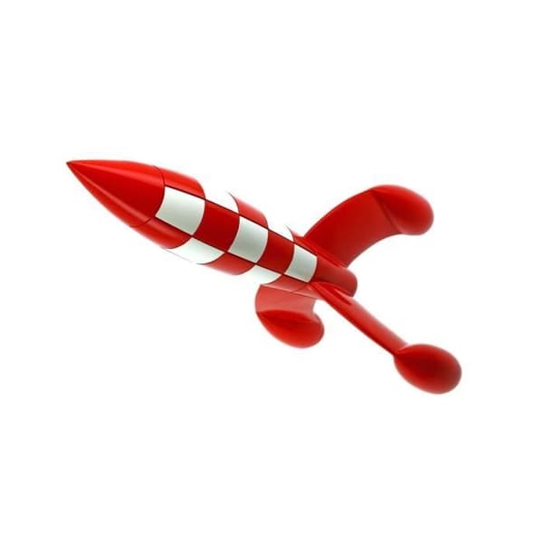 The Collectible Lunar Rocket i Tintin Moulinsart harts 30cm 46949 (201