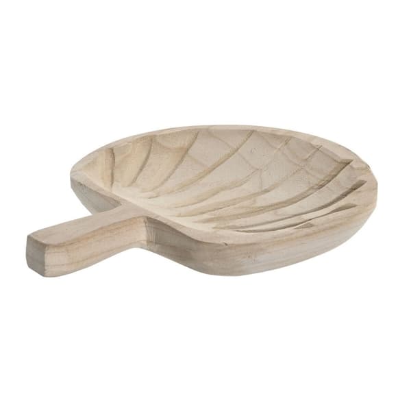 Pöytäkoriste DKD Home Decor Ruskea Luonnollinen Trooppinen Kasvien lehtiä 29 x 23 x 4 cm