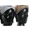 Pikkukuva 2 / 3: Koristehahmo DKD Home Decor Hopeinen Kullattu Ruskea Hartsi Siirtomaatyylinen Afrikkalainen nainen (19,5 x 11 x 39,5 cm) (2 osaa