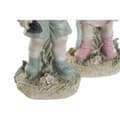 Miniatyrbild 3 av 3: Prydnadsfigur DKD Home Decor Blå Rosa Harts Barn (18 x 15 x 41 cm) (2 pcs)