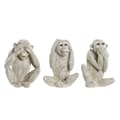 Miniatyrbild 1 av 3: Prydnadsfigur DKD Home Decor Beige Vit Harts (14,5 x 11 x 19 cm) (3 antal)