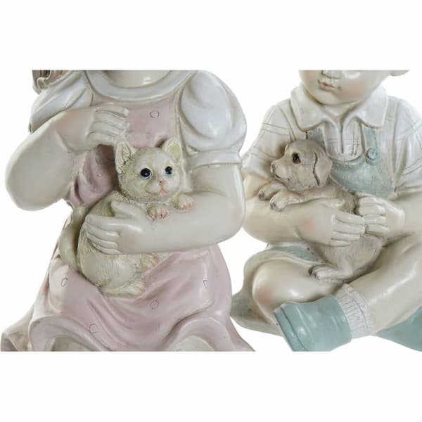 Dekorativ Figur DKD Home Decor Harpiks Barn (14.5 x 16 x 26 cm) (2 pcs)
