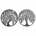 Miniatyrbild 1 av 3: Väggdekoration DKD Home Decor Träd Metall (2 pcs) (40 x 1 x 40 cm)