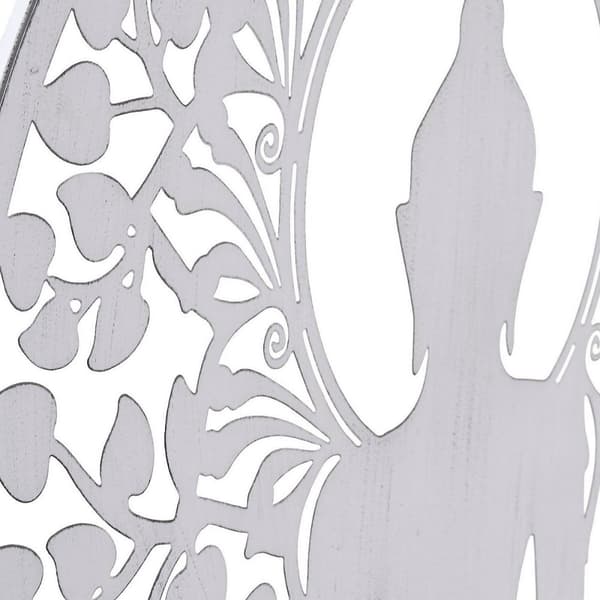 Veggpryd DKD Home Decor Metall Buddha (2 enheter) (60 x 1 x 60 cm)