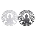 Miniatyrbilde 1 av 3: Veggpryd DKD Home Decor Metall Buddha (2 enheter) (60 x 1 x 60 cm)