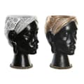 Miniatyrbilde 1 av 3: Dekorativ Figur DKD Home Decor Sølv Gyllen Brun Harpiks Kolonial Afrikansk dame (19,5 x 11 x 39,5 cm) (2 enheter)