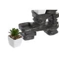 Miniatyrbilde 3 av 3: Dekorativ Figur DKD Home Decor Svart Gyllen Hvit Harpiks Munk Orientalsk (21 x 7,5 x 25 cm) (2 enheter)