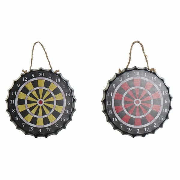Seinäkoriste DKD Home Decor Rauta (22 x 2 x 22 cm) (2 pcs)