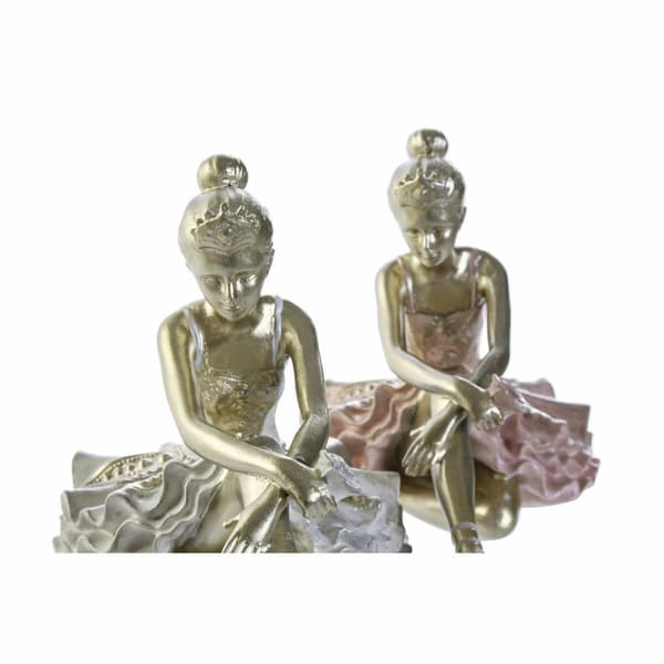 Dekorativ figur DKD Home Decor Rumba danser Harpiks (2 pcs) (13.5 x 7.5 x 9 cm)