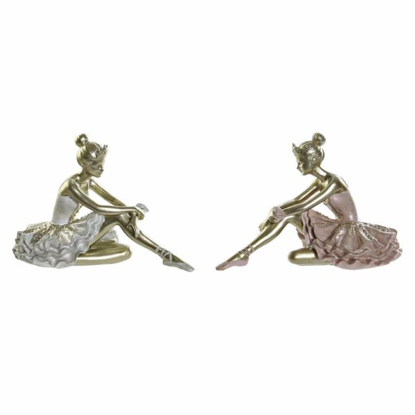 Dekorativ figur DKD Home Decor Rumba danser Harpiks (2 pcs) (13.5 x 7.5 x 9 cm)
