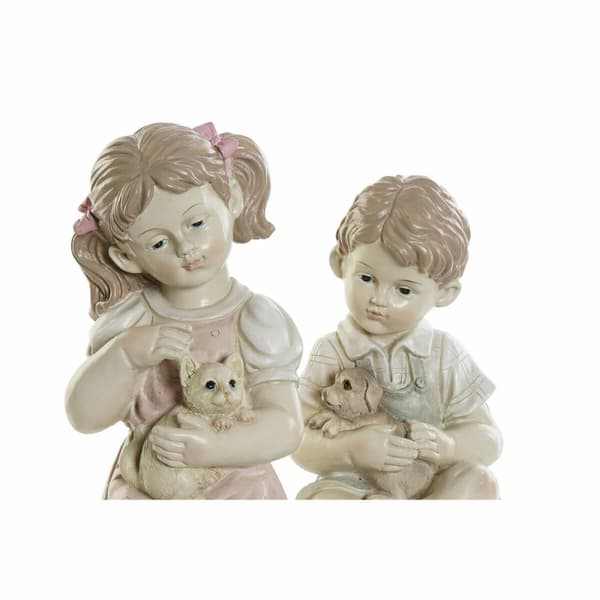 Dekorativ figur DKD Home Decor Harpiks Barn (14.5 x 16 x 26 cm) (2 pcs)