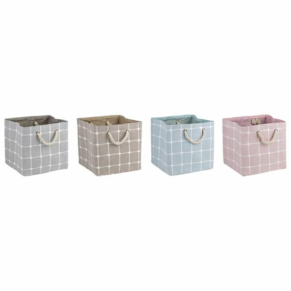 Dekorativ boks DKD Home Decor Polyester EVA (30 x 30 x 30 cm) (4 enheder)