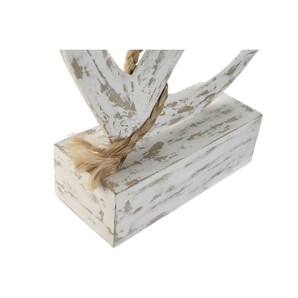 Prydnadsfigur Home ESPRIT Vit Ankare Medelhavs Avskalad 31 x 7,5 x 40 cm