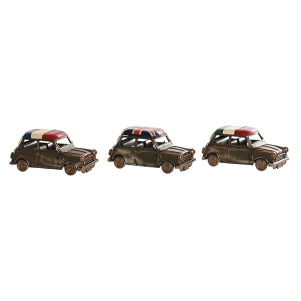 Prydnadsfigur Home ESPRIT Gyllene Silvrig Bil Vintage 17 x 9 x 8 cm (3 antal)