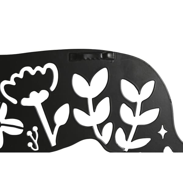 Vægdekoration Home ESPRIT Sort Hund 40 x 1 x 33 cm (4 enheder)