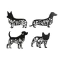 Miniatyrbillede 1 af 3: Vægdekoration Home ESPRIT Sort Hund 40 x 1 x 33 cm (4 enheder)