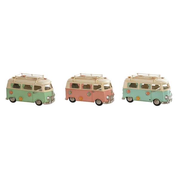 Dekorativ figur Home ESPRIT Blå Grøn Pink Vintage 20 x 9 x 11 cm (3 enheder)