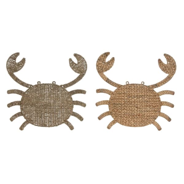 Vægdekoration Home ESPRIT Natur Middelhavet 55 x 5 x 53 cm (2 enheder)