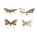 Miniatyrbilde 1 av 3: Veggpryd Home ESPRIT Gyllen Sommerfugl 43 x 2 x 33 cm (4 enheter)