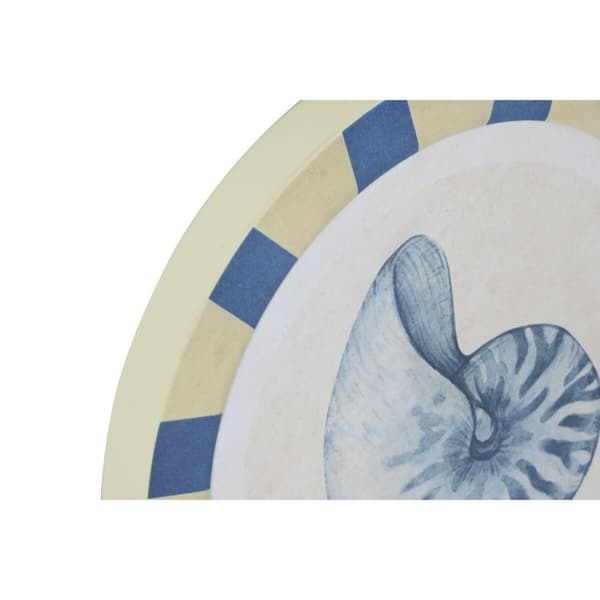 Seinäkoriste Home ESPRIT Sininen Valkoinen Välimeren 30 x 3 x 30 cm (4 osaa)