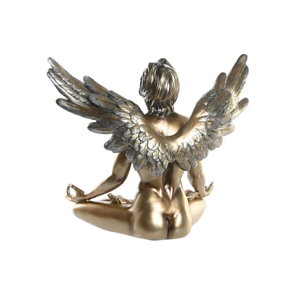 Prydnadsfigur DKD Home Decor Vit Gyllene Ängel Neoklassisk 31,5 x 17 x 26,5 cm (2 antal)